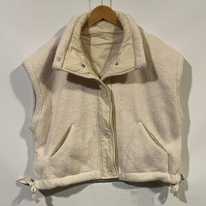 FP Movement by Free People Cream Sherpa Utility Vest